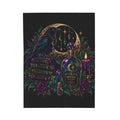 Jewel-tone Velveteen Plush Blanket — Moonlight Potions Raven Gothic Throw